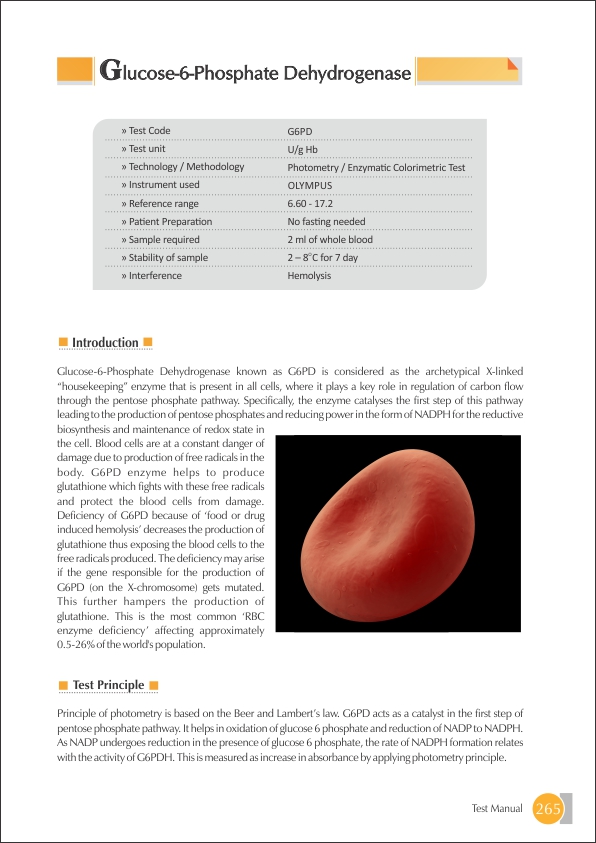 Glucose-6-Phosphate-Dehydrogenase Test