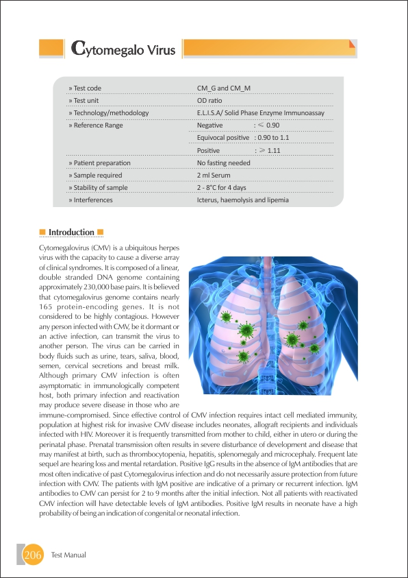 Cytomegalo Virus (CMV) - IgG Test