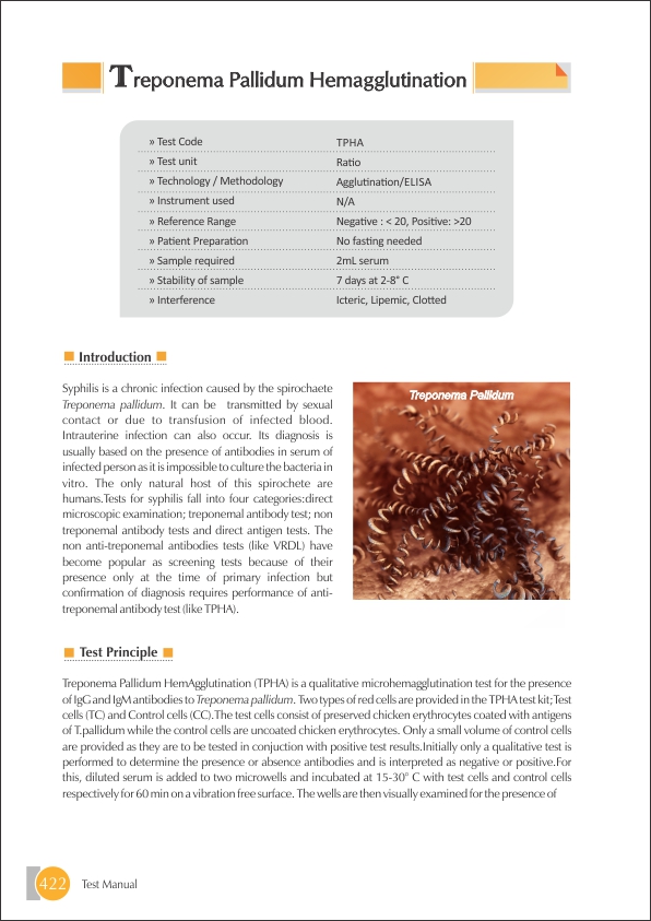 Treponema Pallidum Haemagglutination Test